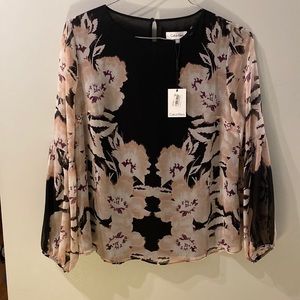 Women’s Floral Blouse - Pink/Black